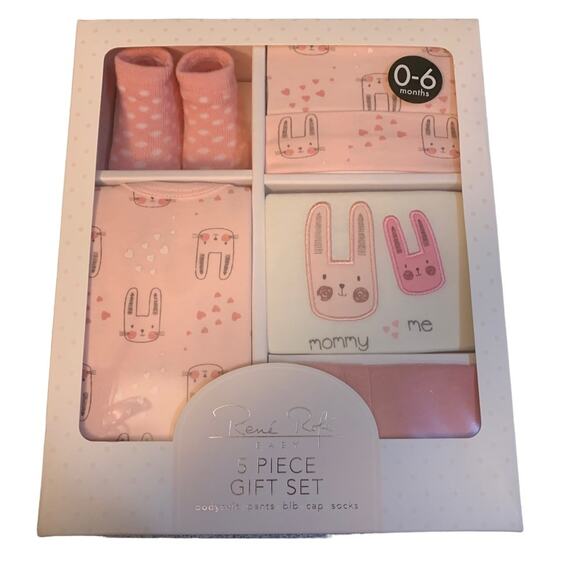Rene Rofe Other - Rene Rofe Baby Girls Bunny 5 Piece Gift Set New in Box. Never Opened